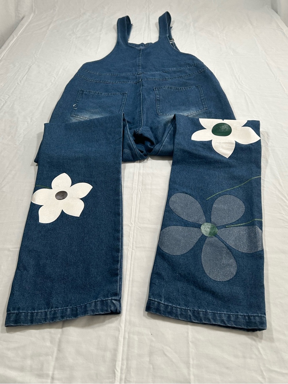 NWOT Sexyshine Women’s Classic Distressed Denim Bib Overalls - Picture 12 of 14